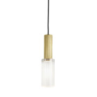 J. Adams Flume 80 Pendant Satin Brass - Frosted Glass