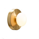 SkLO Dot 1x Wall Light - White/ Brushed Brass