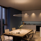 Artemide Somnium Stand Alone Circular LED Suspension Lifestyle Kitchen