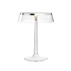Flos Bon Jour LED Table - Chrome, Transparent Crown