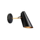 Northern Short Wall Light Black Brass