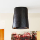 Case Solid Cone Downlight Black Oak in Hallway