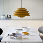 Verpan Hive Pendant Yellow in Kitchen