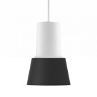 Zero Compose Pendant with Metal Shade Small White Black