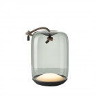 Brokis Knot Portable LED Lamp Large Smoke Grey & Black