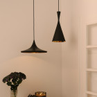 Black Tom Dixon Beat Wide LED Pendant Light