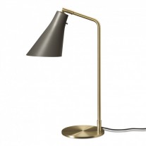 RUBN Miller Table Lamp Umbra Grey Brass Base 