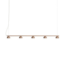 Northern Blush Rail LED Pendant Light 5 Warm Beige