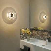 Tom Dixon Press Mini LED Surface Light in a Bathroom