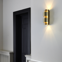 CTO Lighting Ring Wall Light - Brass side of door