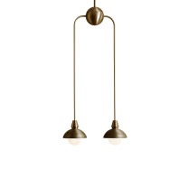 Bert Frank Eos Pendant Drop 2 Long Antique Brass