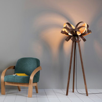 Tom Raffield Skipper Floor Light in Living Room