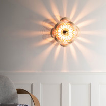 Tom Raffield Skipper Wall Light Ash in Lounge