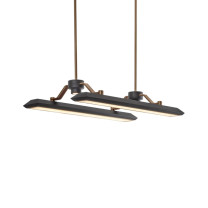 Bert Frank Rinato LED Linear Pendant Antique Brass Black