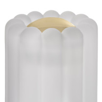 Tom Dixon Press Frosted Table Lamp - gold cap details