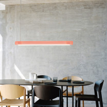 Established & Sons Aura Suspension Rose Above Dining Table
