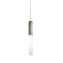 J. Adams Flume 50 Pendant Satin Nickel - Frosted Glass