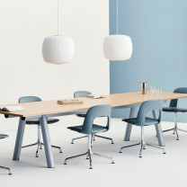 HAY Nelson Roll Bubble Pendant Pairs in Meeting Room