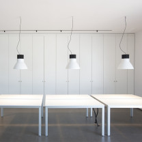 White Flos Light Bell LED Pendants