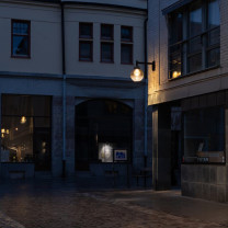 Zero City Globe Exterior LED Wall Light Lifestyle Street 2