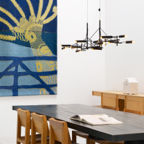 Moooi Tinkering LED Suspension 140 Above Dining Table