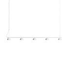 Northern Blush Rail LED Pendant 5 White