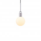 Buster + Punch Forked Glass Globe Pendant Medium Opal Glass Steel