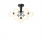 Nuura Apiales 9 Ceiling Light Satin Black/Opal White Glass