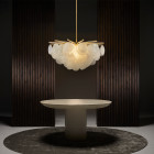 Large Brass CTO Lighting Nimbus Round Pendant