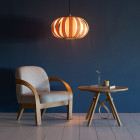  Tom Raffield Urchin Pendant Ash Above Side Table