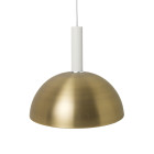 Ferm Living Collect Brass Pendant Dome High White