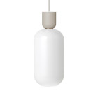 Ferm Living Collect Bell Socket Pendant Glass Tall Grey Opal