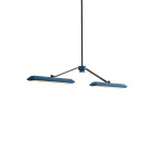 Bert Frank Rinato LED Linear Chandelier 2 Dark Bronze Blue