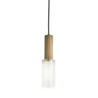 J. Adams Flume 80 Pendant Antique Brass - Frosted Glass