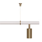 RUBN Long John LED Pendant with Uplight White Brass