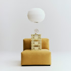 HAY Nelson Angled Sphere Bubble Pendant Light Lifestyle Chair