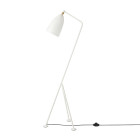 Gubi Grashoppa Floor Lamp Warm Glossy Alabaster White