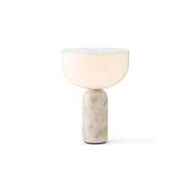 New Works Kizu LED Portable Table Lamp Kunis Breccia Marble