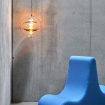 Verpan VP Globe Brushed Aluminium Pendant - On
