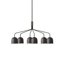 Gubi Howard Chandelier 6 Arms Gunmetal