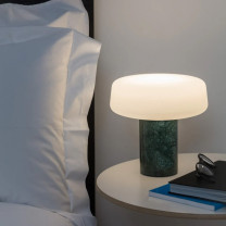 Solid Portable Table Lamp on Bedside Table