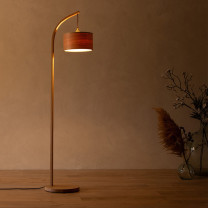 Tom Raffield Stem Floor Light Lights on