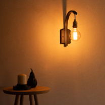 Tom Raffield Noctis Hanter Wall Light on wall lights off