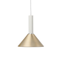Ferm Living Collect Brass Pendant Cone High White