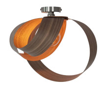 Tom Raffield Flush Ceiling Light Large Walnut