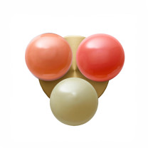 SkLO Dot 3x Wall/Ceiling Light - Apricot/ Flamingo/ Light Beige/ Brass