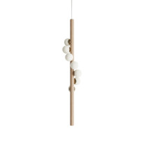 Hollis + Morris Willow Vertical Pendant - Large, Light Oak