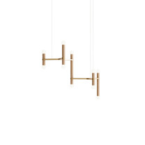 Hollis + Morris Molecule Chandelier - 2Y, Natural Oak/Brass