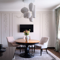 a-emotional light Coral Compo medium above dining table