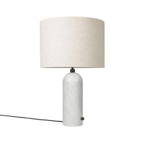 Gubi Gravity Table Lamp White Marble Canvas Large